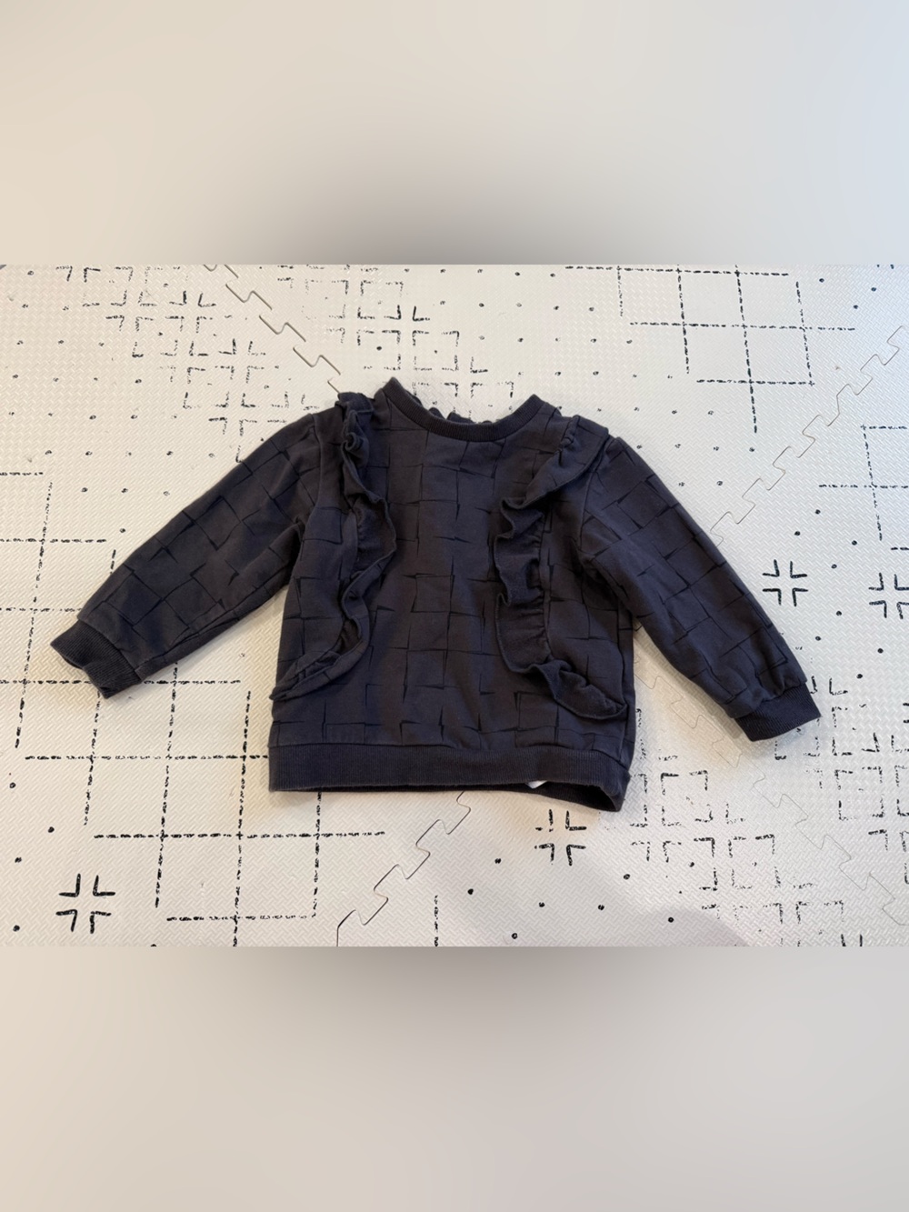 Girls' Ruffle Pullover Sweatshirt - Size 12m